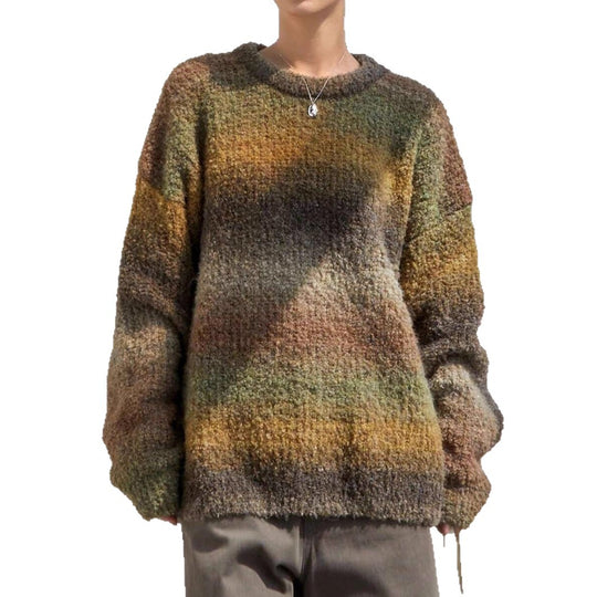 Damen Oversized Strickpullover mit modernem Farbverlauf und weichem Material R&B