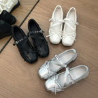 Damen elegante Ballerinas mit modischem Riemchen und atmungsaktiver Oberflächenstruktur R&B