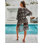 Damen Häkel-Strandüberwurf mit eleganter Spitze und luftiger Silhouette R&B