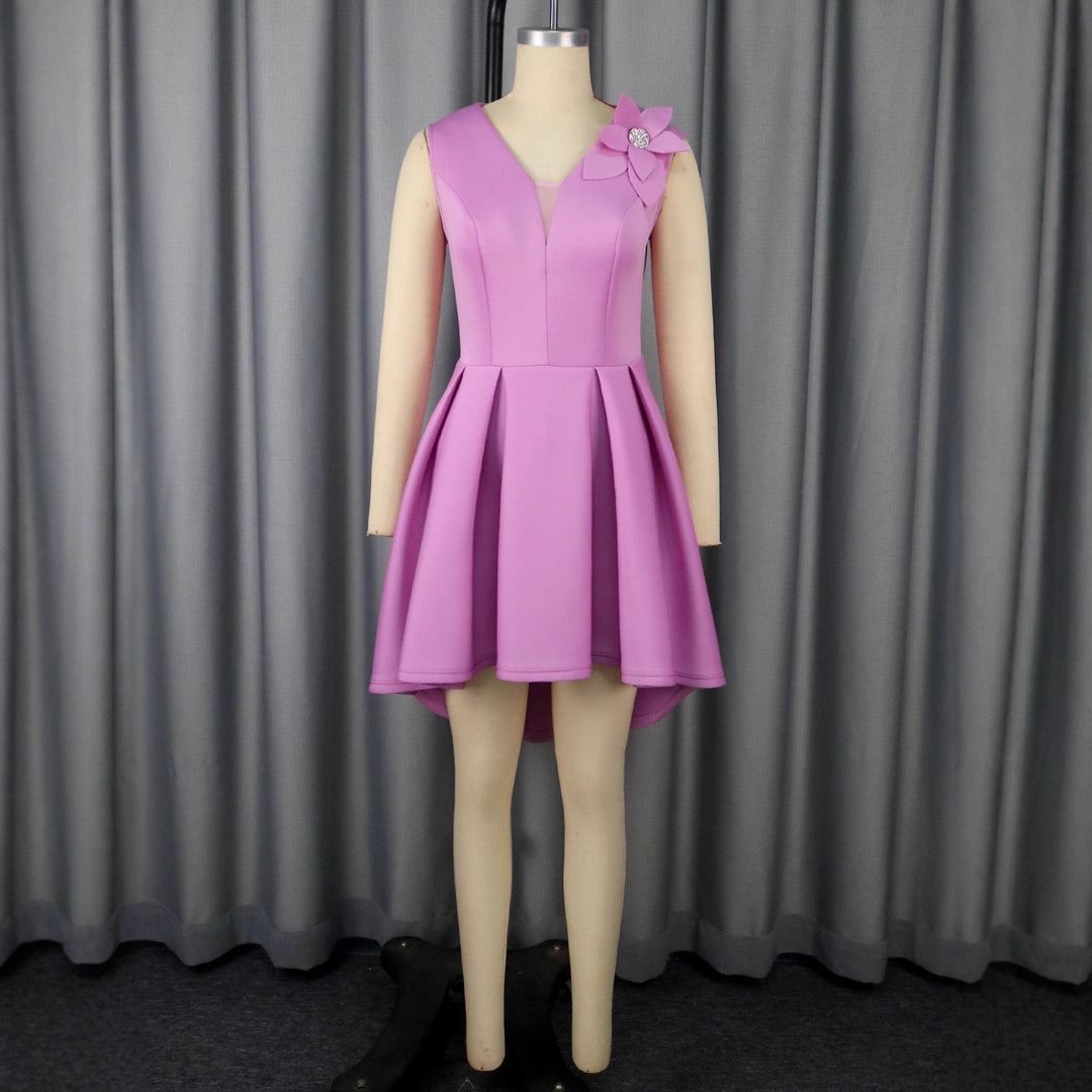 Damen festliches A-Linien Kleid mit floralem Akzent R&B