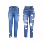 Damen Ripped Jeans im Used-Look R&B