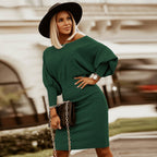 Damen Off-Shoulder Strickkleid R&B
