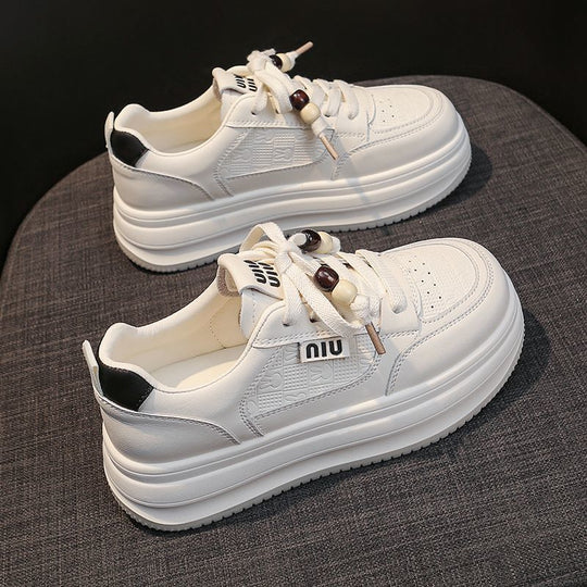 Damen Modische Sneakers mit elastischen Schnürsenkeln und dämpfender Sohle R&B