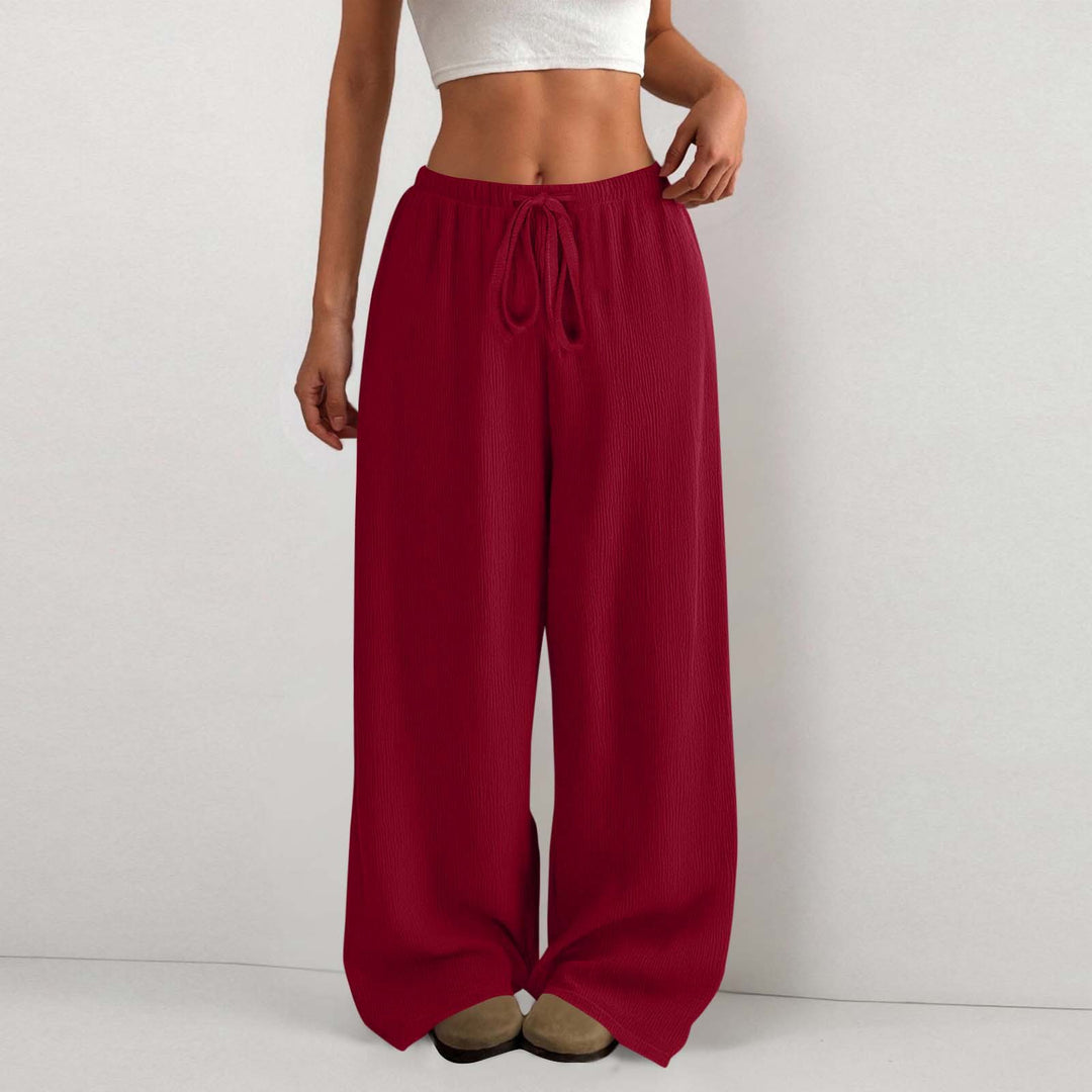 Damen Weite Sommerhose aus leichtem Stoff mit Gummizug R&B