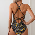 Damen Zweiteiler Bademode mit hohem Beinausschnitt und floralem Design R&B