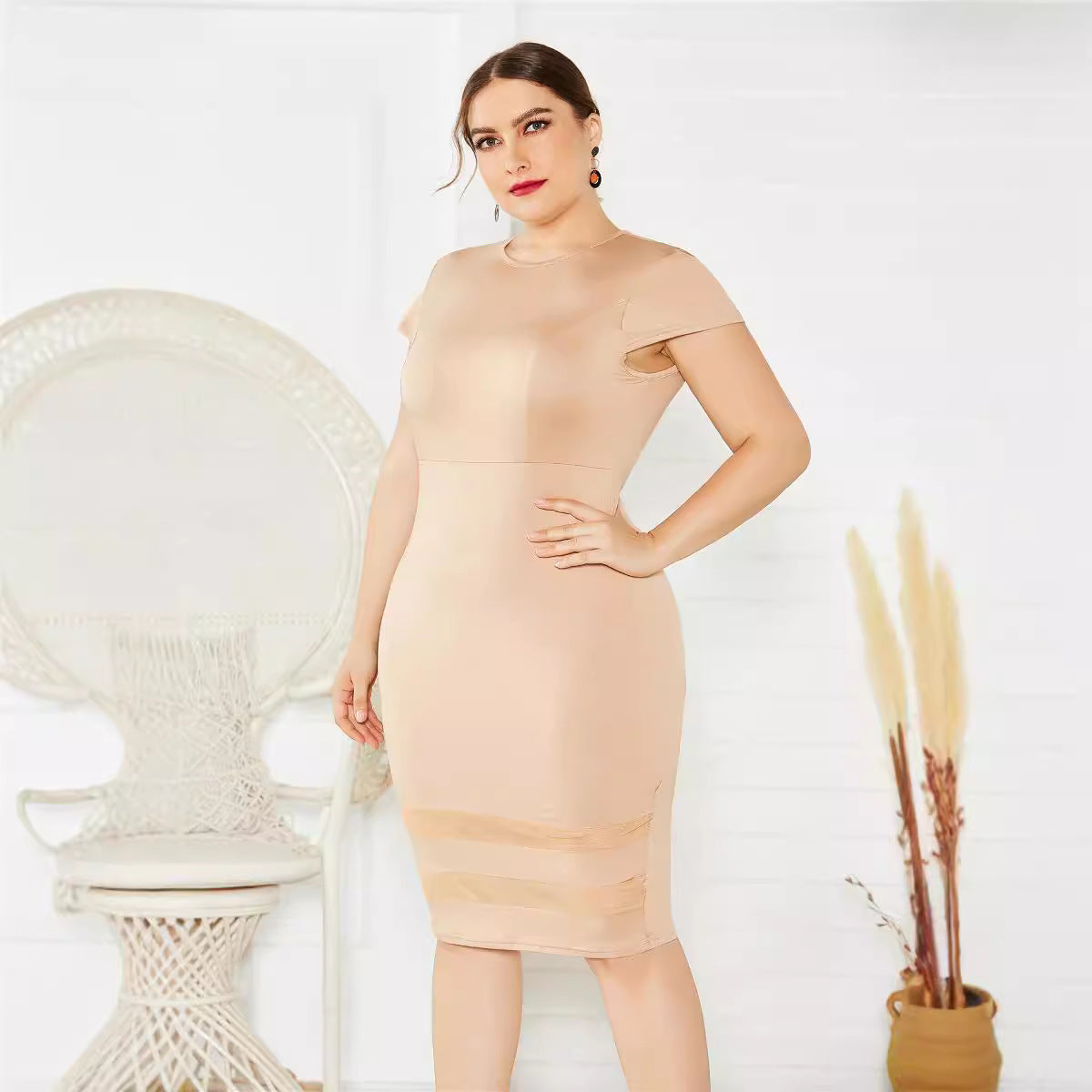 Damen figurbetontes Cocktailkleid R&B