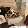 Damen modische Sneaker im zeitlosen Leo-Muster mit weichem Obermaterial