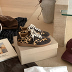 Damen modische Sneaker im zeitlosen Leo-Muster mit weichem Obermaterial
