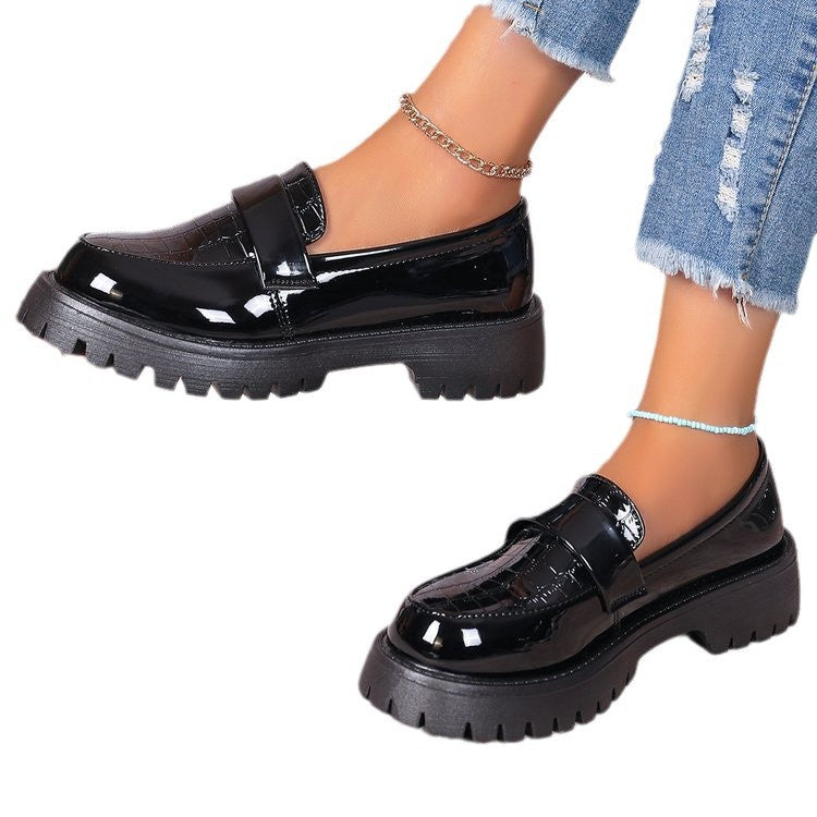 Damen Lackleder Mokassins mit trendiger Profilsohle R&B