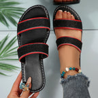 Damen Sportliche Sandalen mit Glitzerelementen und verstellbaren Riemen R&B