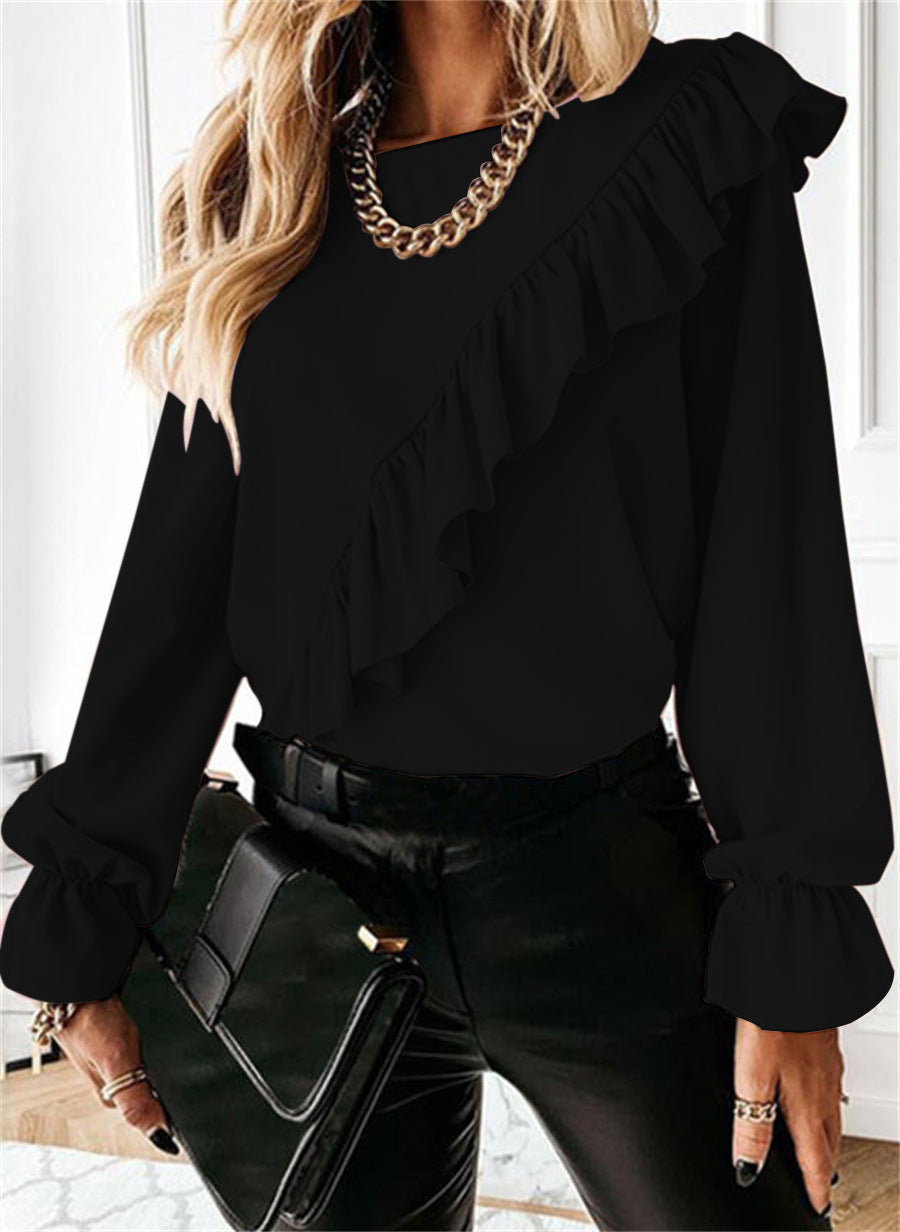 Damen Bluse mit voluminösen Rüschen R&B