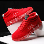 Damen Sportive High-Top Sneakers mit individuell bedruckter Laufsohle