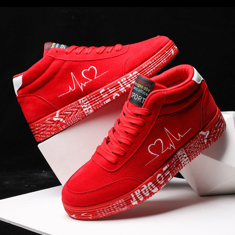 Damen Sportive High-Top Sneakers mit individuell bedruckter Laufsohle