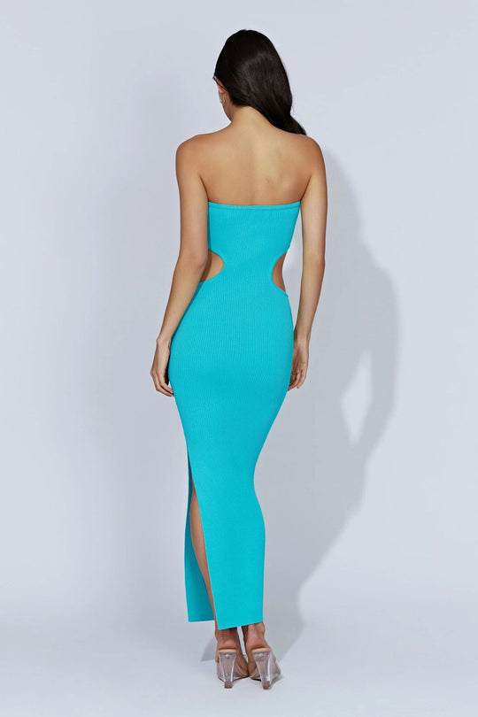 Damen figurbetontes Langarmkleid mit Cut-Outs R&B