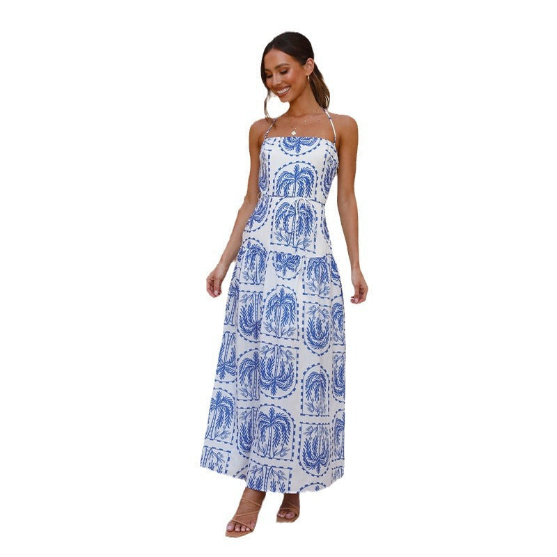 Damen Maxikleid mit verspieltem Trägerdesign und elegantem Volant R&B