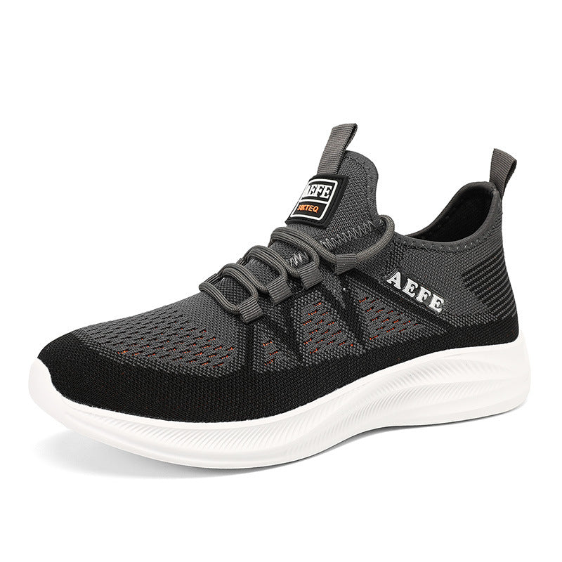 Damen Sportliche Strick-Sneakers mit rutschfester Sohle und atmungsaktivem Obermaterial R&B