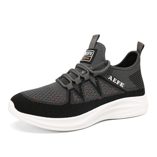 Damen Sportliche Strick-Sneakers mit rutschfester Sohle und atmungsaktivem Obermaterial R&B