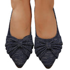 Damen Elegante Ballerinas mit dekorativem Schleifen-Design und atmungsaktiver Obermaterialstruktur R&B
