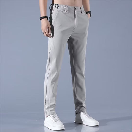 Herren elegante Anzughose mit elastischem Bund und praktischen Eingrifftaschen R&B