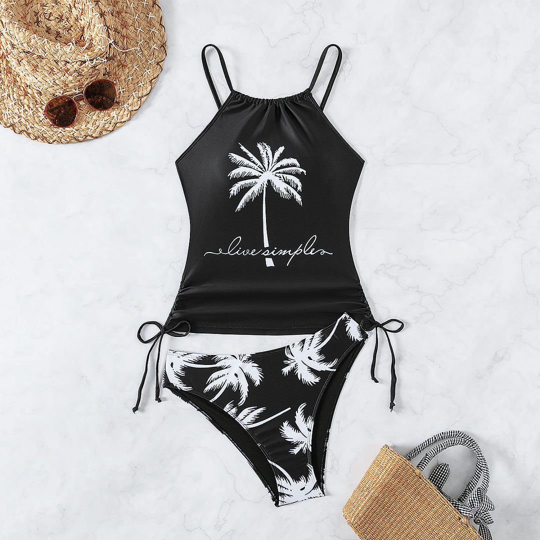 Damen Tankini mit elegantem Palmenmotiv R&B