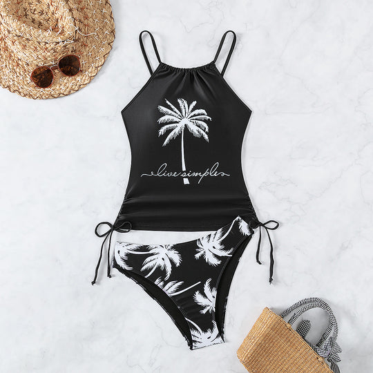 Damen Tankini mit elegantem Palmenmotiv R&B