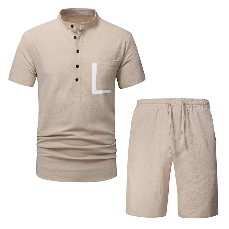 Herren Freizeitset mit modernem Stehkragen und sportlichem Design