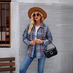 Damen Flanellhemdjacke im lässigen Karo-Design mit Brusttaschen R&B