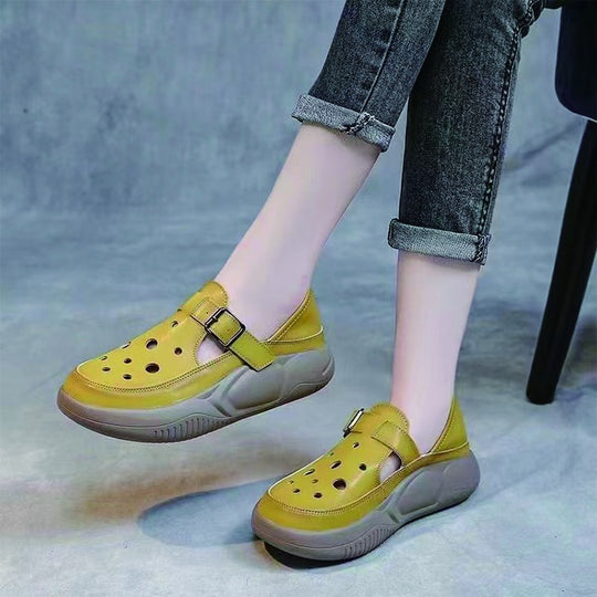 Damen Bequeme und modische Clogs mit verstellbarem Riemen und atmungsaktiver Sohle R&B