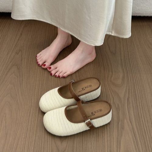 Damen bequeme Clogs mit verstellbarem Riemen und rutschfester Sohle R&B