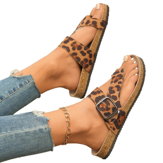 Damen Zehentrenner-Sandalen mit geflochtenen Riemen und rutschfester Sohle R&B