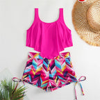 Damen Sportliches Badeoberteil mit gepolstertem Short R&B