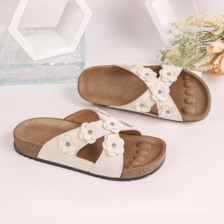 Damen Komfortable und stilvolle Blüten-Sandalen R&B