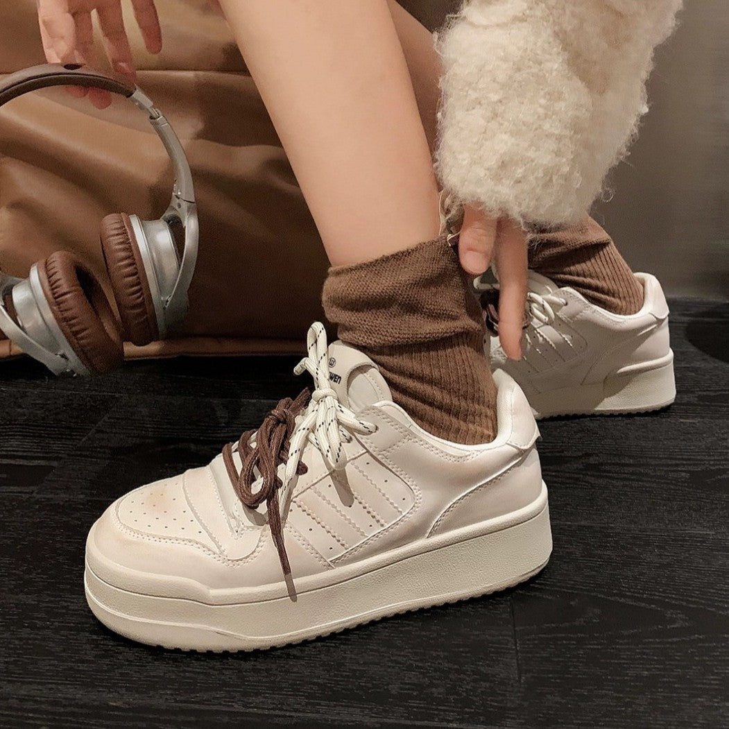 Damen Platform Sneakers mit modischem Design und bequemer Schnürung R&B
