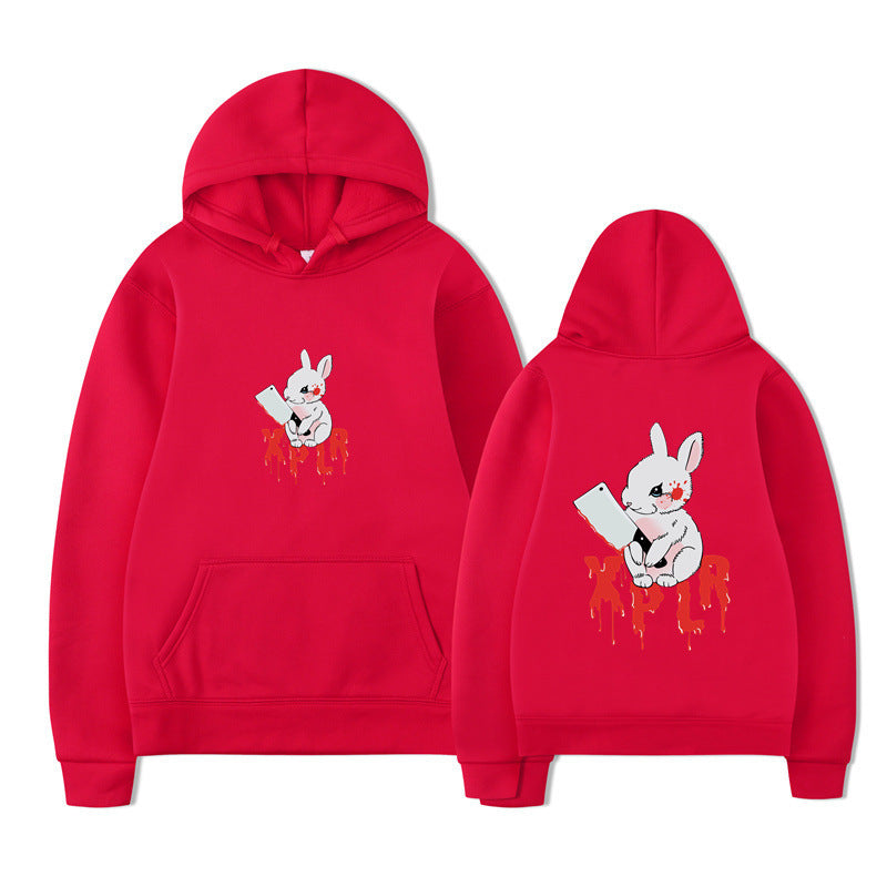 Damen Kapuzensweater mit auffälligem Cartoon-Motiv und bequemer Passform R&B