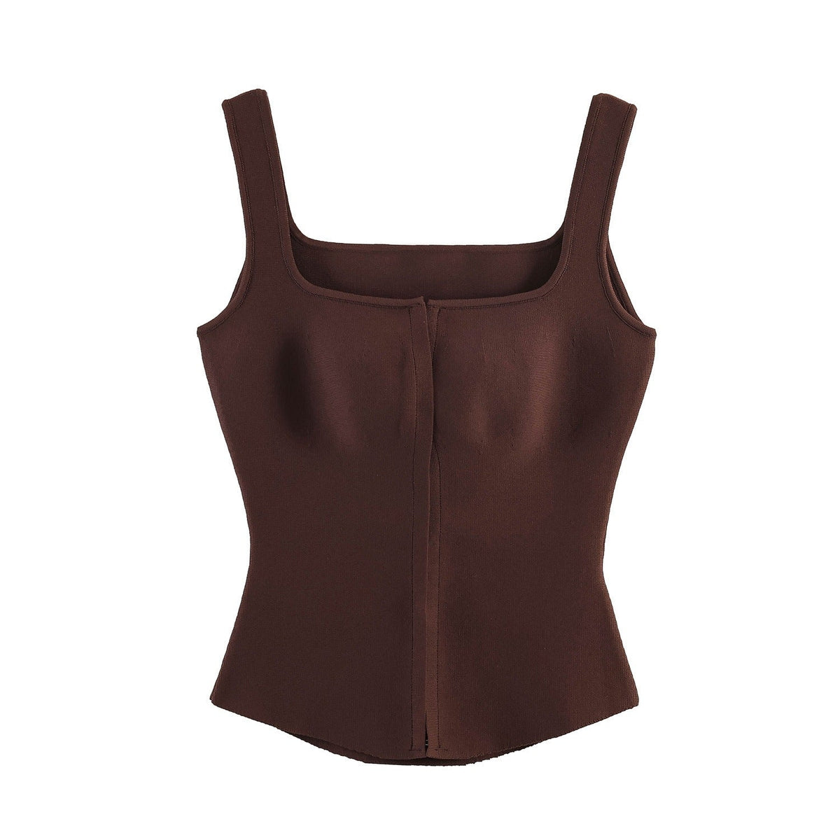 Damen tailliertes Camisole-Top mit quadratischem Ausschnitt und elastischem Material R&B