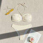 Damen Bandeau-Bikini mit elegantem Rüschendesign R&B