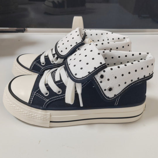 Damen Verspielte Sneakers mit abklappbarem Kragen und punktiertem Innenfutter R&B
