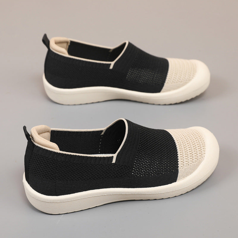 Damen Slip-On Sneakers mit atmungsaktivem Mesh-Obermaterial