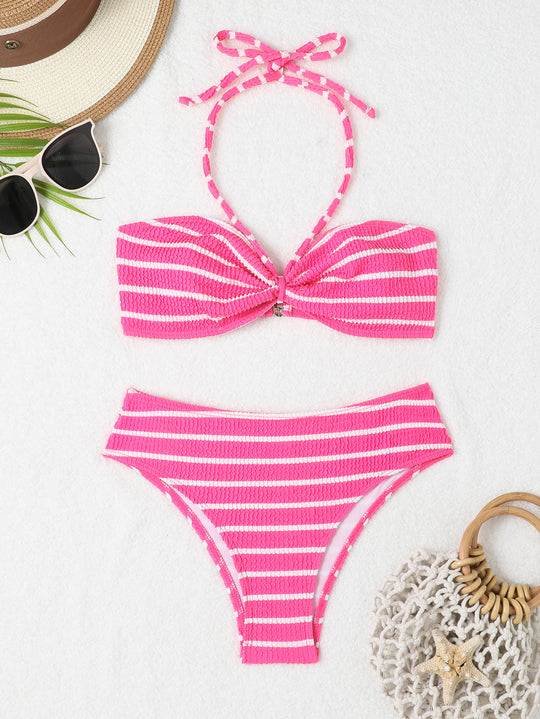 Damen Bandeau Bikini mit raffiniertem Knoten R&B