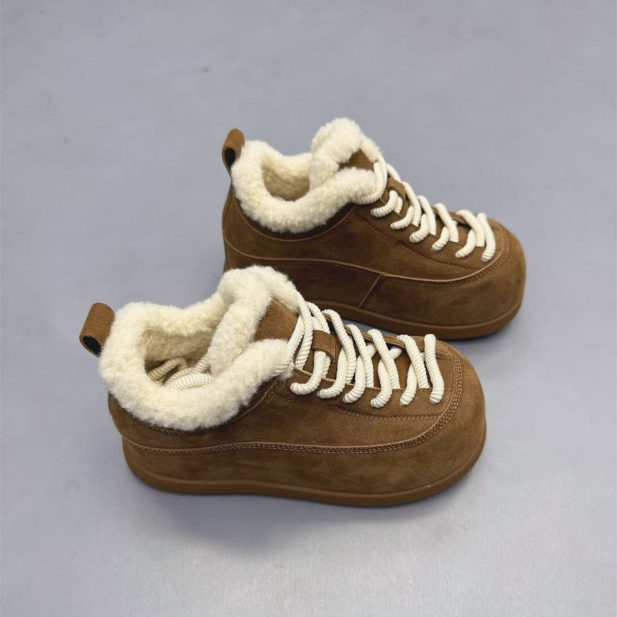 Damen Modische und kuschelige Winterstiefel mit flauschigem Innenfutter R&B