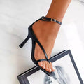 Damen elegante Absatzsandalen mit verstellbarem Riemen R&B