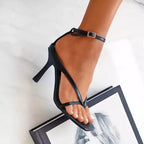 Damen elegante Absatzsandalen mit verstellbarem Riemen R&B