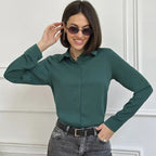 Damen Hemdbluse elegant mit luxuriösem Glanz