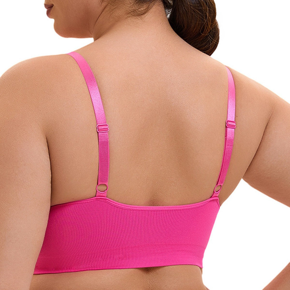 Damen sportlicher Bralette-BH mit nahtloser Passform und elastischem Unterband R&B
