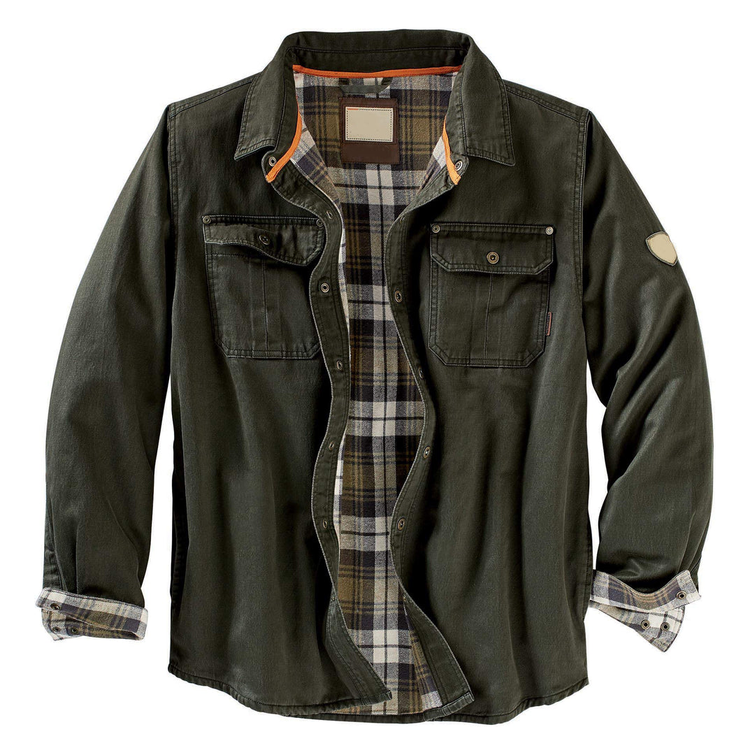 Herren Hemdjacke mit kariertem Innenfutter und praktischen Brusttaschen R&B
