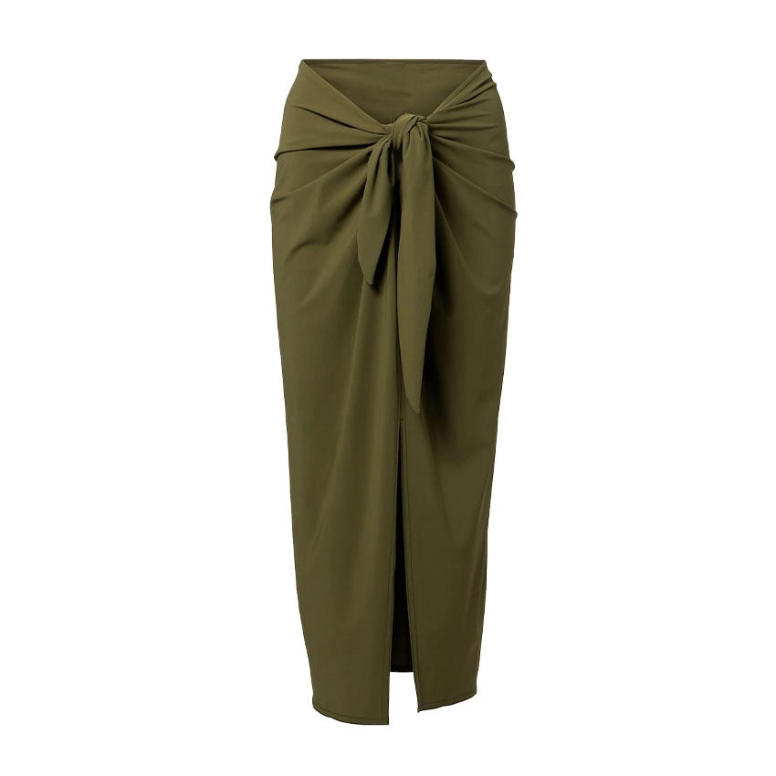 Damen Einteiler Badeanzug mit modischem Wickeldesign und elastischen Rüschendetails R&B