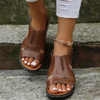 Damen Atmungsaktive Freizeitsandalen mit strukturiertem Riemendesign und flexiblem Fußbett R&B