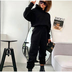 Damen Stylish Oversized Hoodie und Jogginghose Set