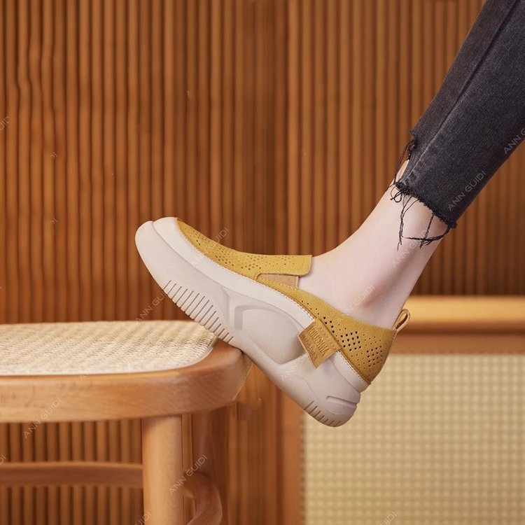 Damen Komfortable Slip-On Schuhe mit luftiger Mesh-Oberfläche und flexibel Dämpfung