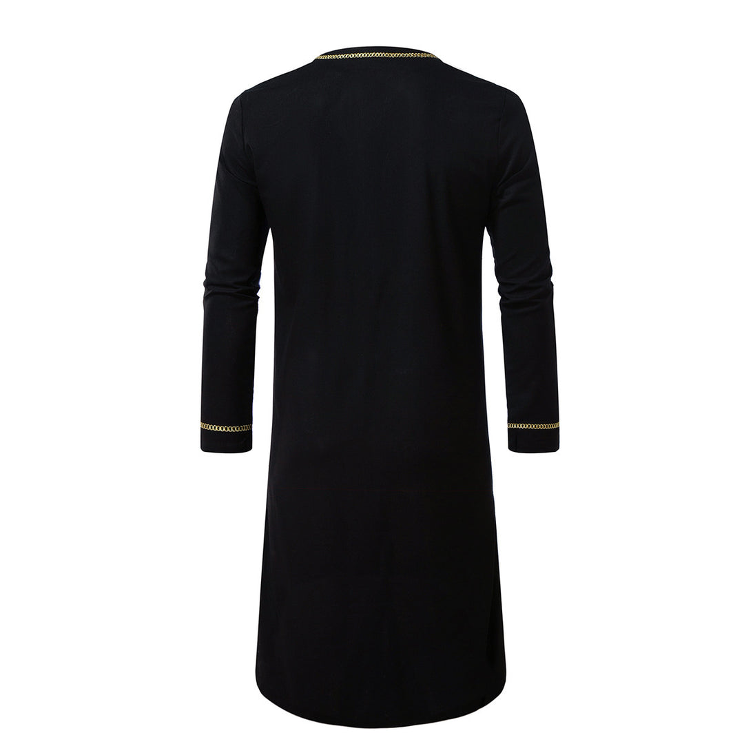 Herren elegantes Tunika-Kleid mit feinen Stickdetails R&B